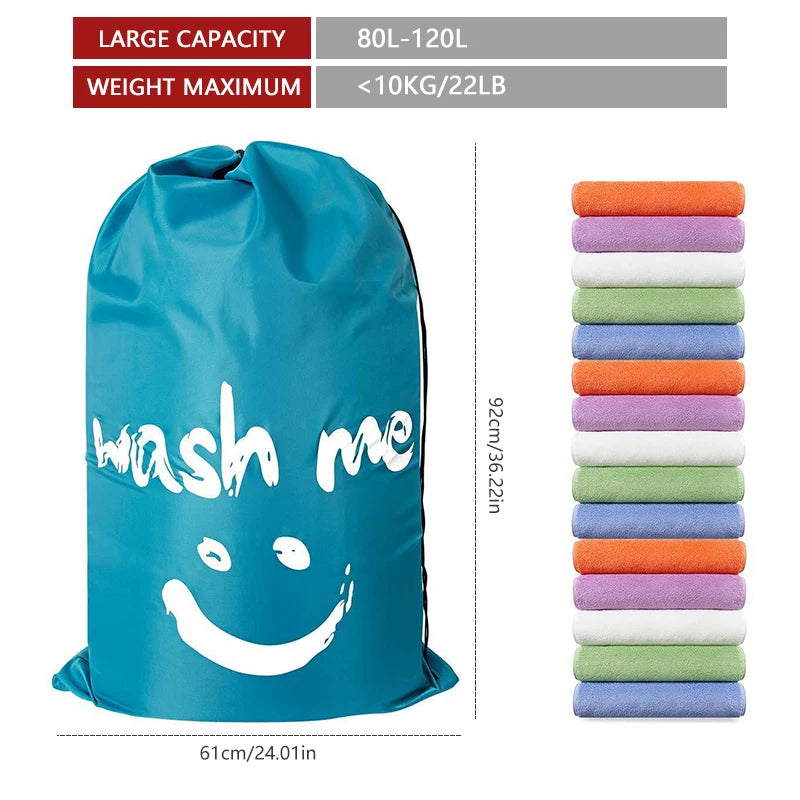 Nylon Laundry Bag Travel Draw String