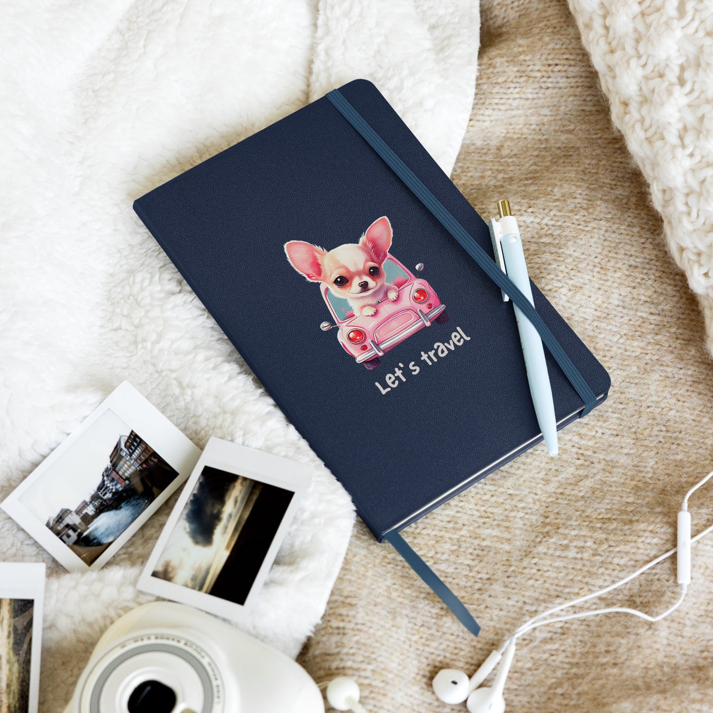 Let's Travel Chihuahua Hardcover bound notebook