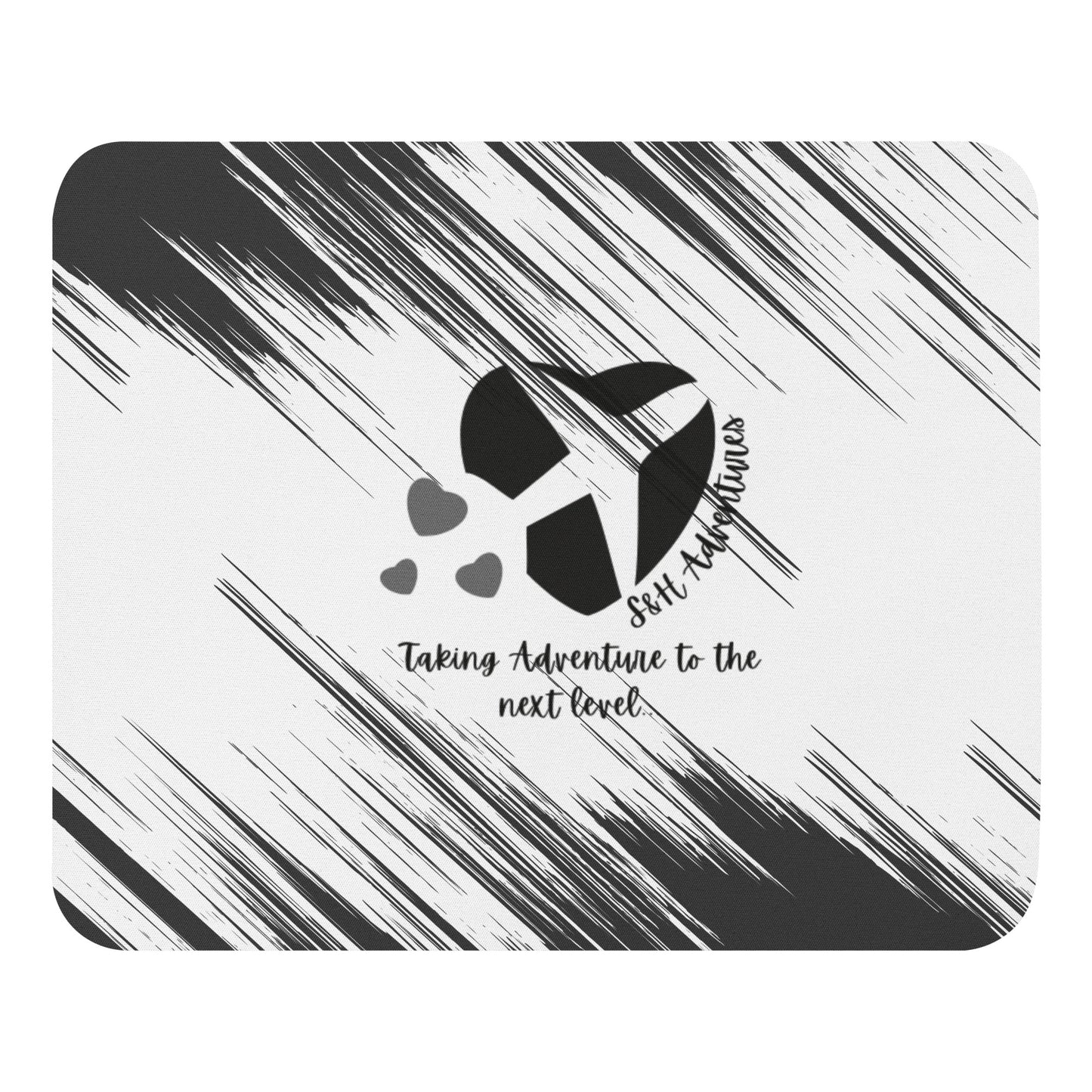 S & H Adventures Black & White Mouse pad