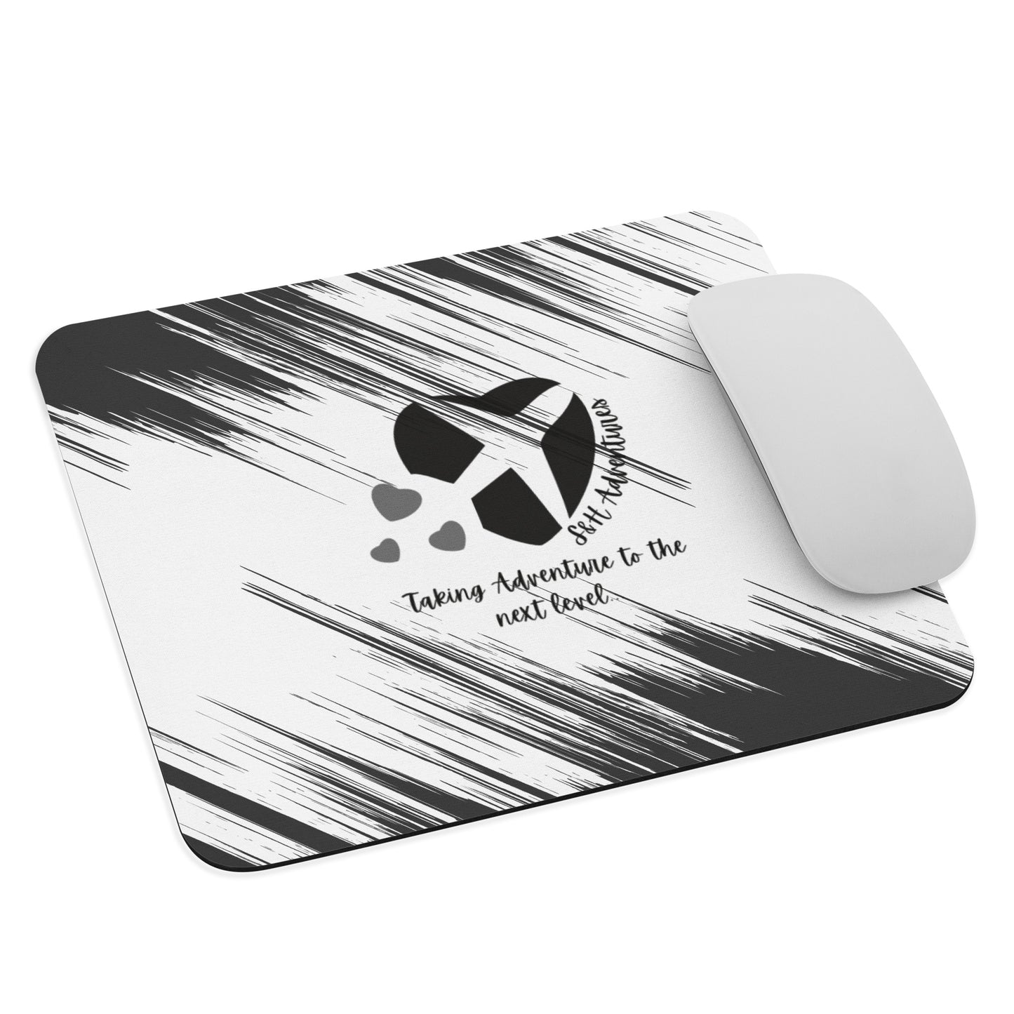 S & H Adventures Black & White Mouse pad