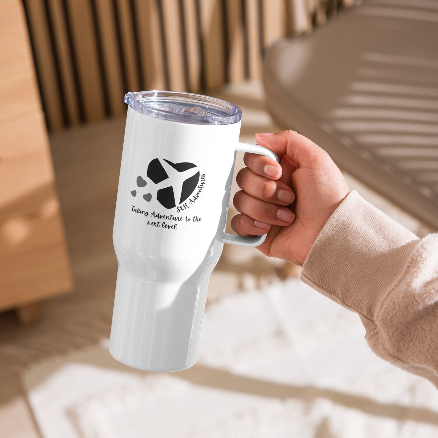 Vacay Mode Travel mug with a handle